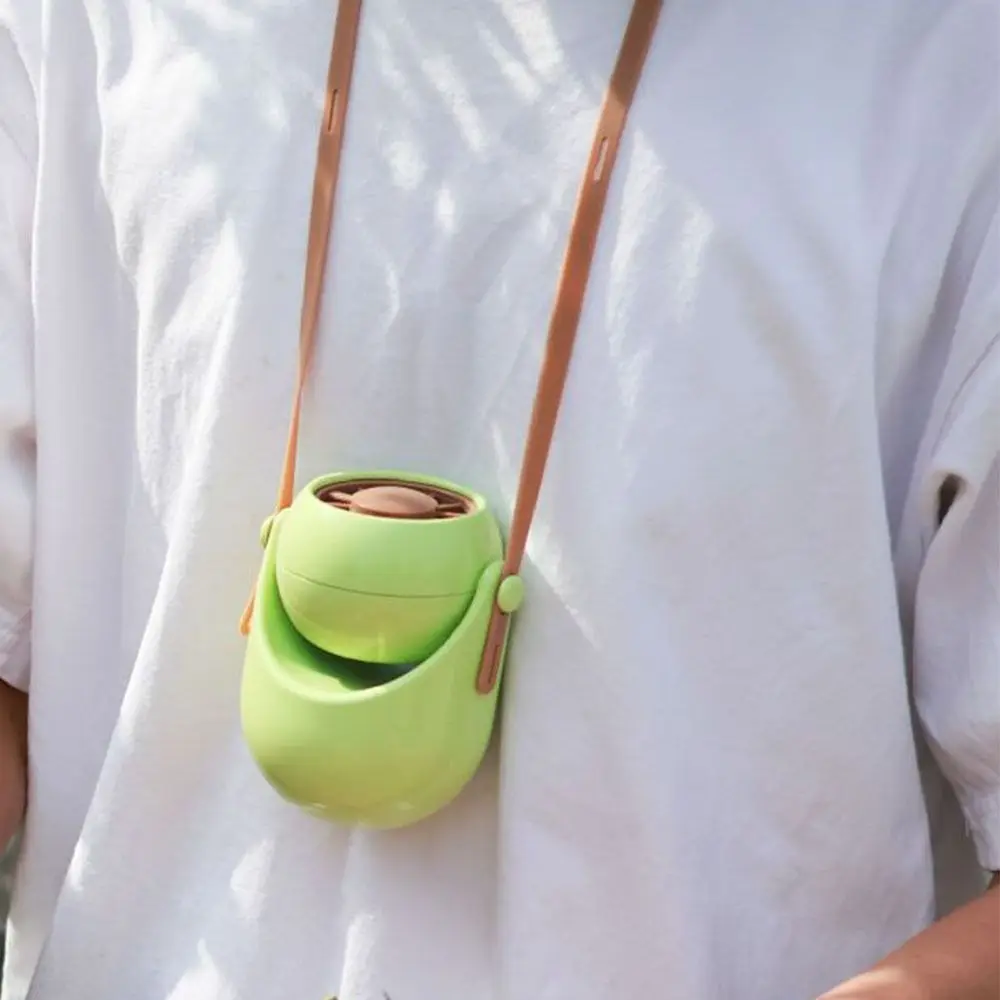 Portable Mini Neck Fan Hanging Rope Handheld Foldable Neck Fan 3 Gear USB Charging Bladeless Personal Cooler Office