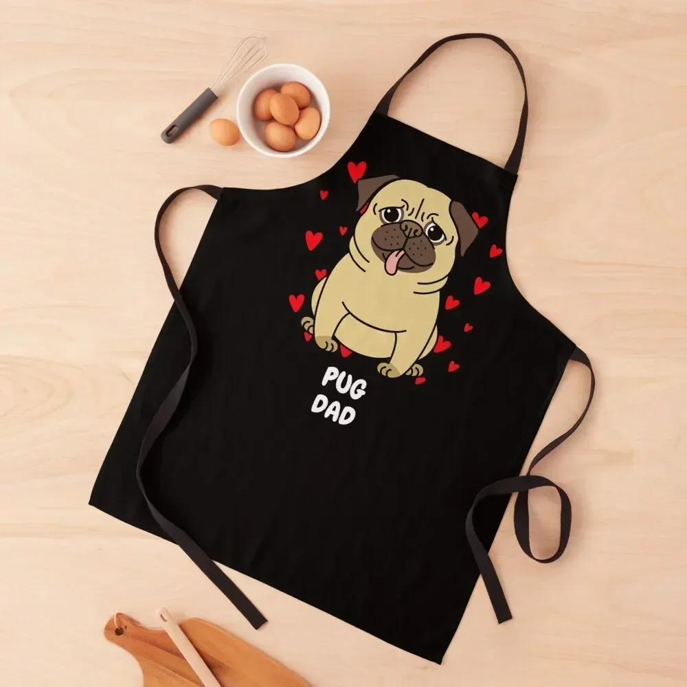 

Pug Dad Apron House Things For Home And Kitchen men's barbecue Apron