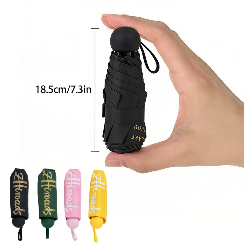 

High Quality Ultralight Folding Mini Pocket Umbrella Outdoor Travel Small Capsule Sun Rain Umbrella for Women and Men