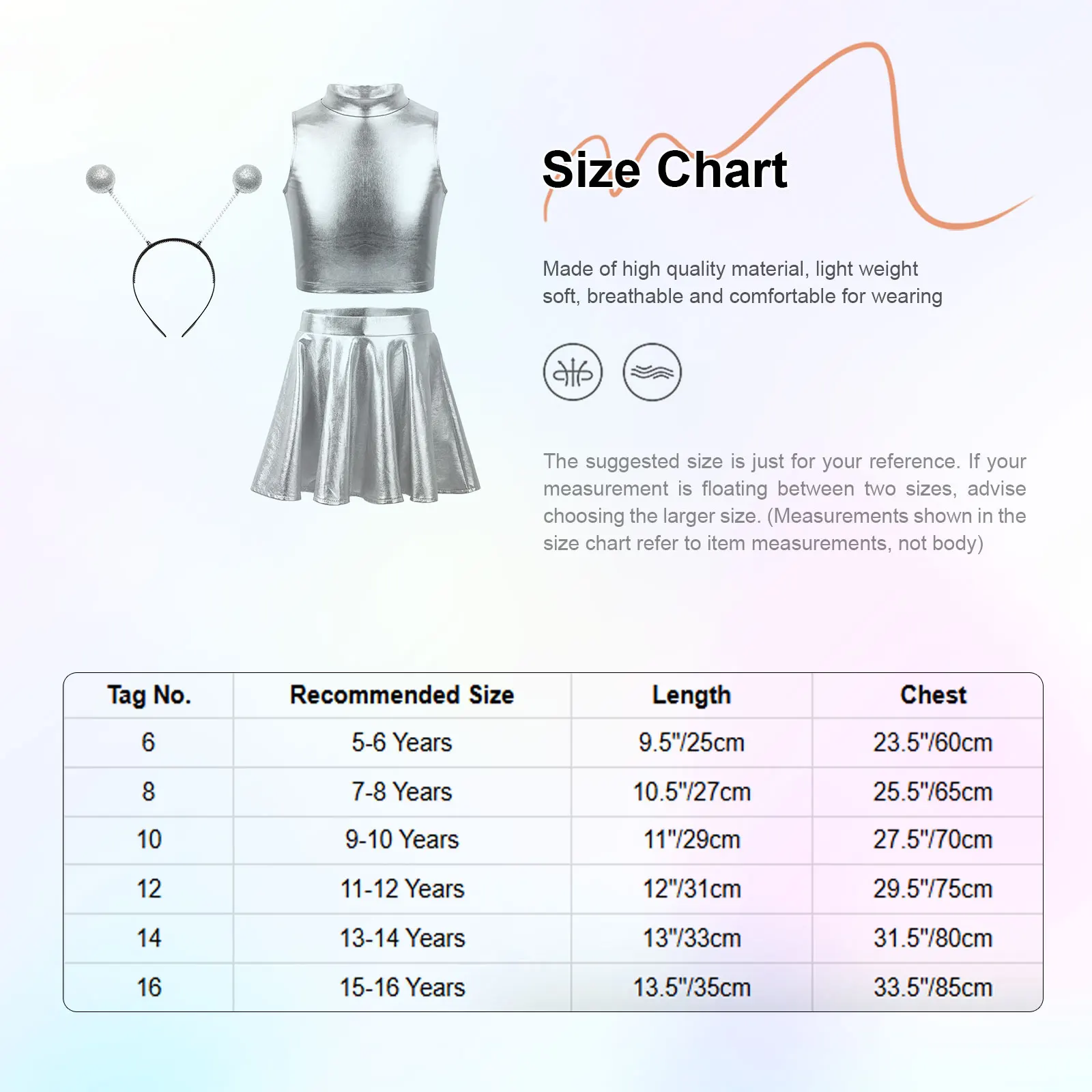 Meisjes Halloween Outerspace Astronaut Alien Robot Cosplay Kostuum Metallic Tank Crop Top en Plooirok Carnaval Dansset