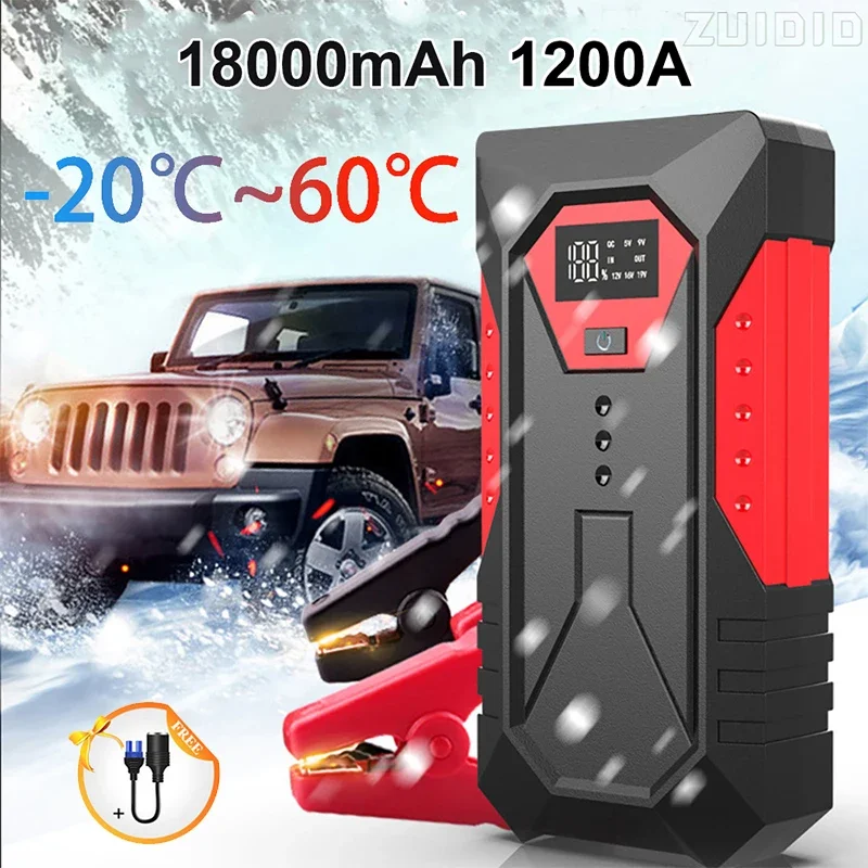 

1200A Car Jump Starter Device Portable Power Bank 12V Car Battery Booster Charger Starting Device Petrol Diesel Car Accessories