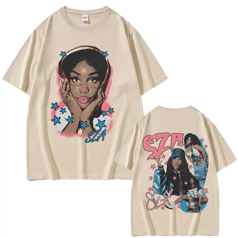 

Rapper SZA Graphic Print T-shirt Men Women Hip Hop Fashion Pop Music T-shirts Unisex Vintage Oversized Short Sleeve T Shirt Tops