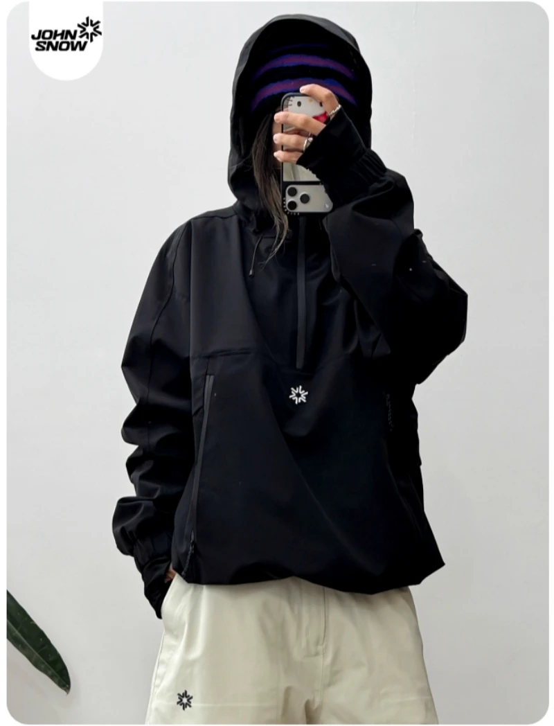 

John Snow 2025 Unisex Snowboard Jacket Men & Women 3L Waterproof Windproof Professional Ski Jacket Warm Snowboarding Coat