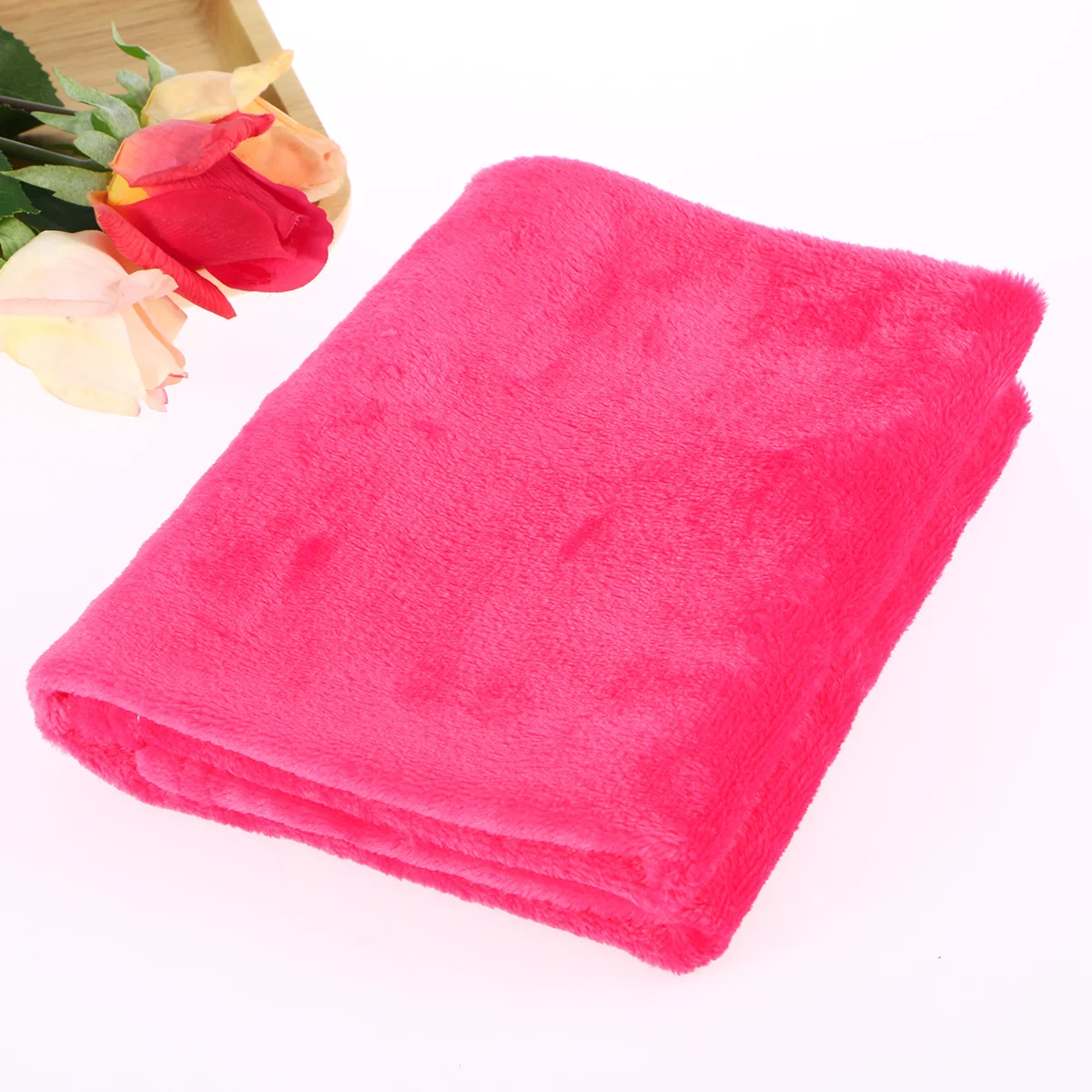 بلون الفانيلا بطانية للحيوانات الأليفة وردية الصوف النسيج الدافئة مريحة خفيفة الوزن الكلب القط غطاء السرير منشفة الفانيلا بطانية حيوانات أليفة #1