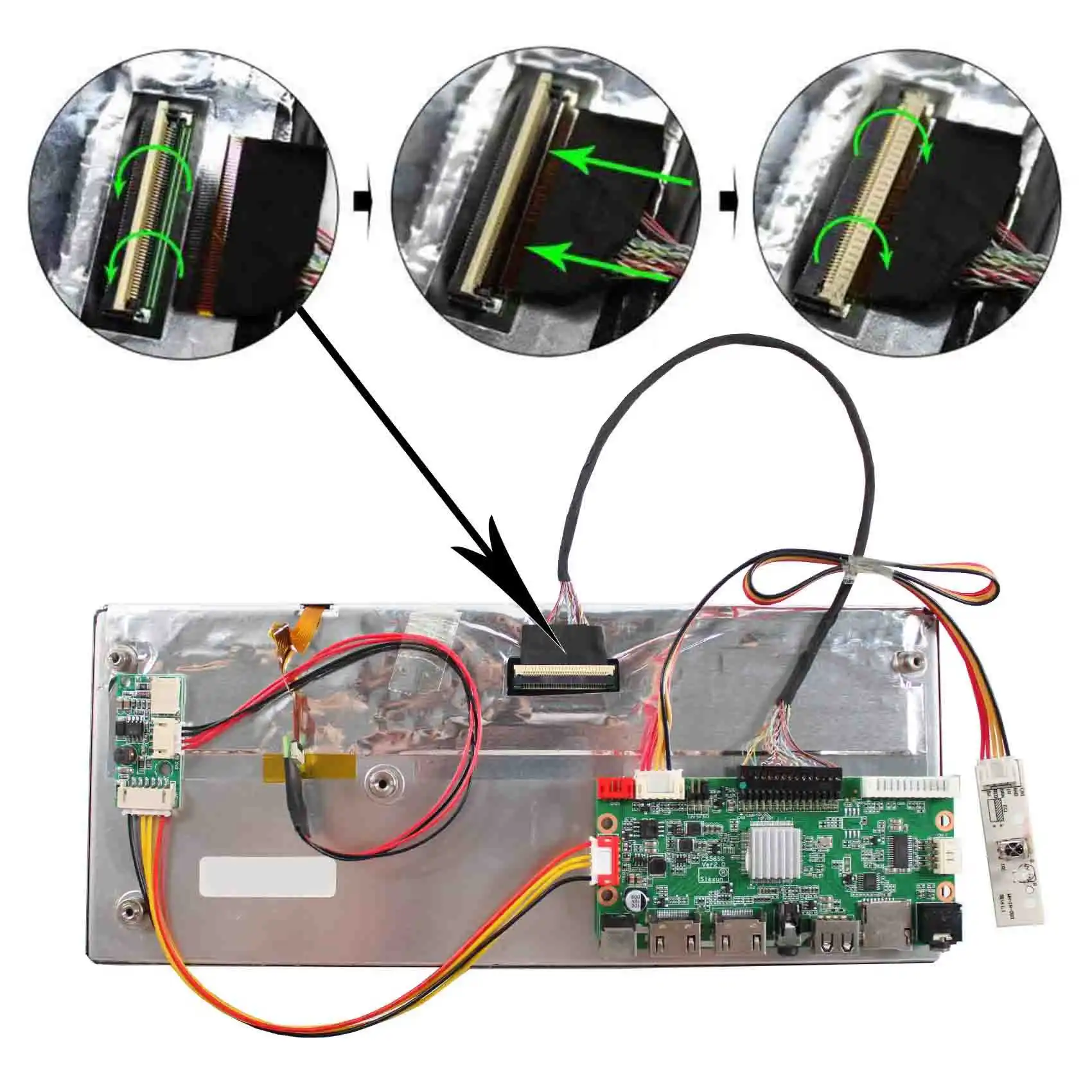 Imagem -03 - Lcd Controller Board Suporte hd mi Usb sd Card 103 Polegadas Hsd103kpw2 1920x720 Ips