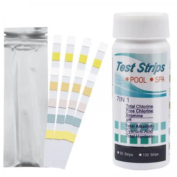 6xPool Test Strips Quick and Accurate for Swimming Pool Household Water 50Pcs