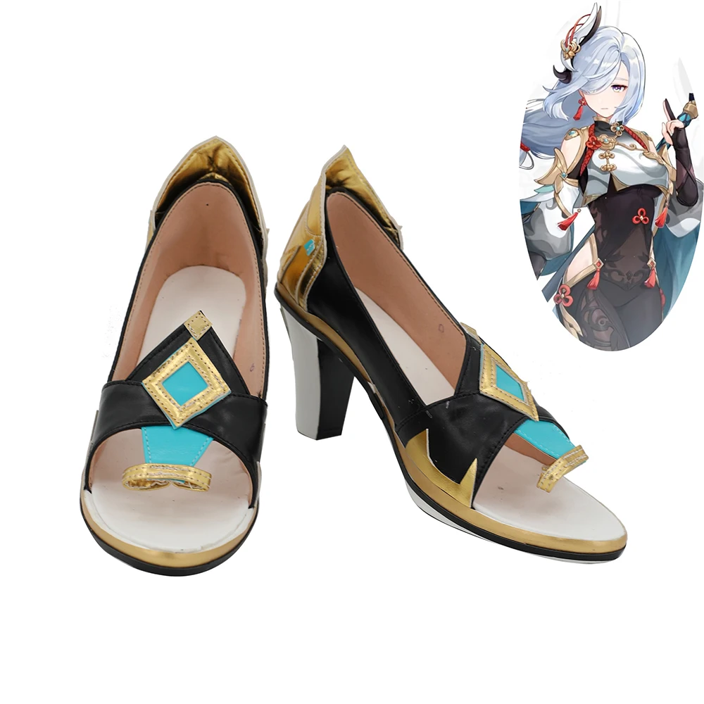 Genshin Impact Shenhe  Shoes Cosplay Women Boots Ver 3