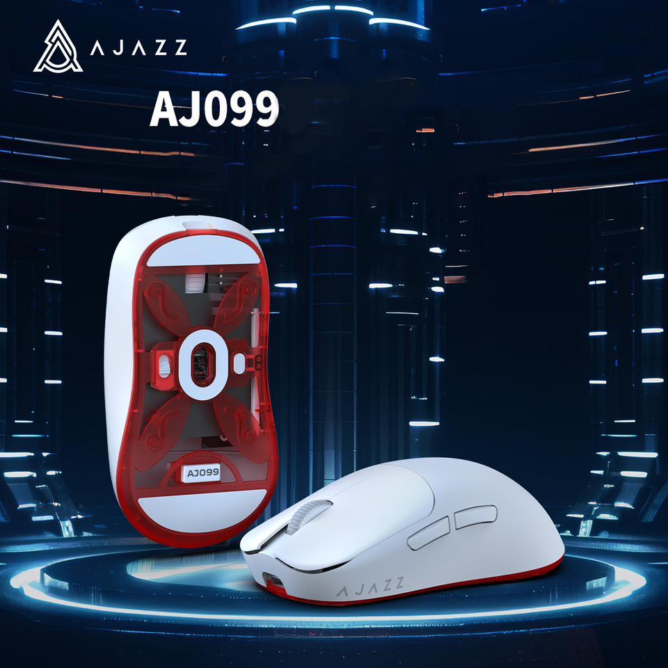 AJAZZ AJ099 ultra-light wireless gaming mouse, 54g ultra-light-2.4G wireless mouse with USB receiver, 1000HZ 