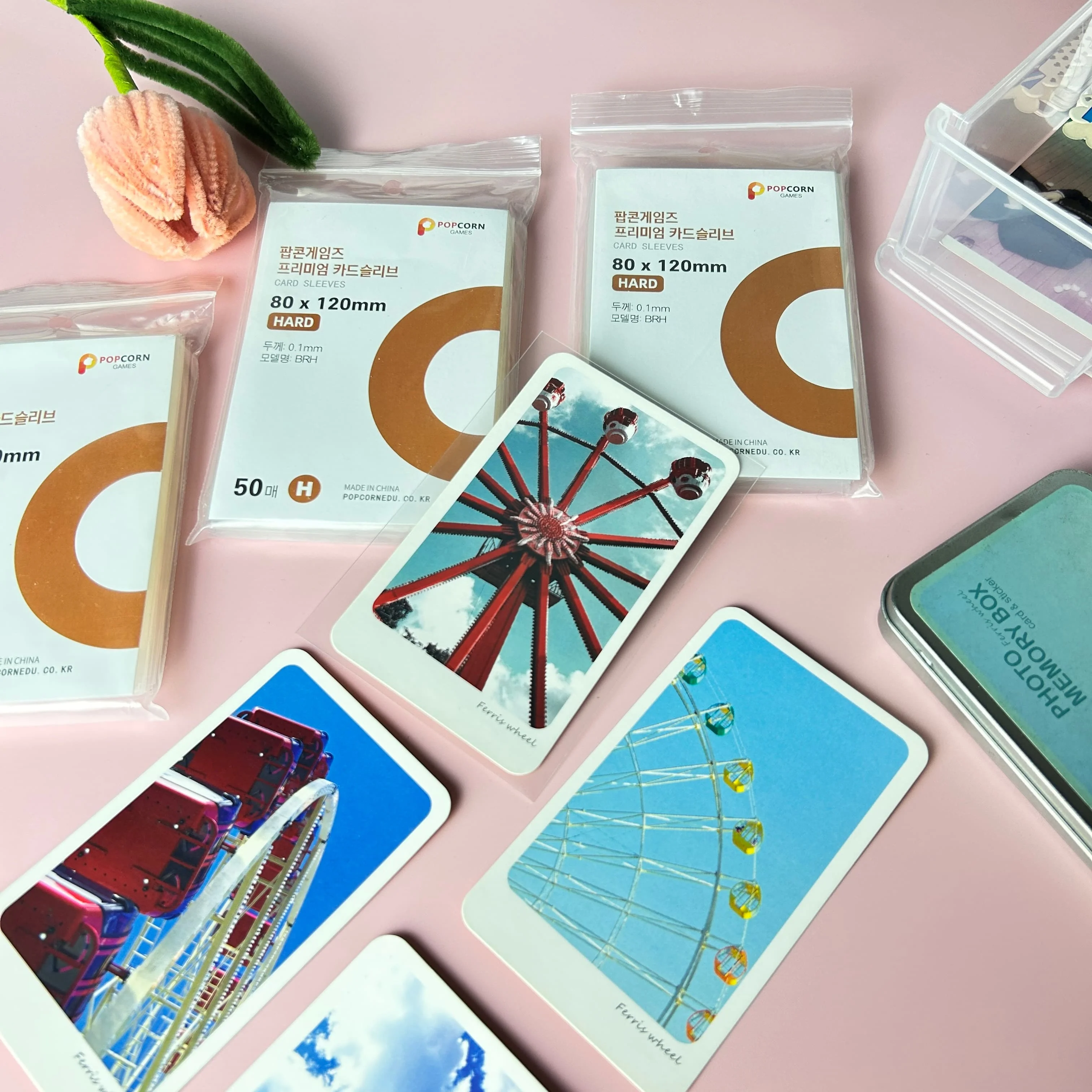 50Pcs Game Football Card Protector Korea Clear CPP Sleeves Anti-scratch Acid Free Film For Kpop Popcorn Idol Card Album Binder
