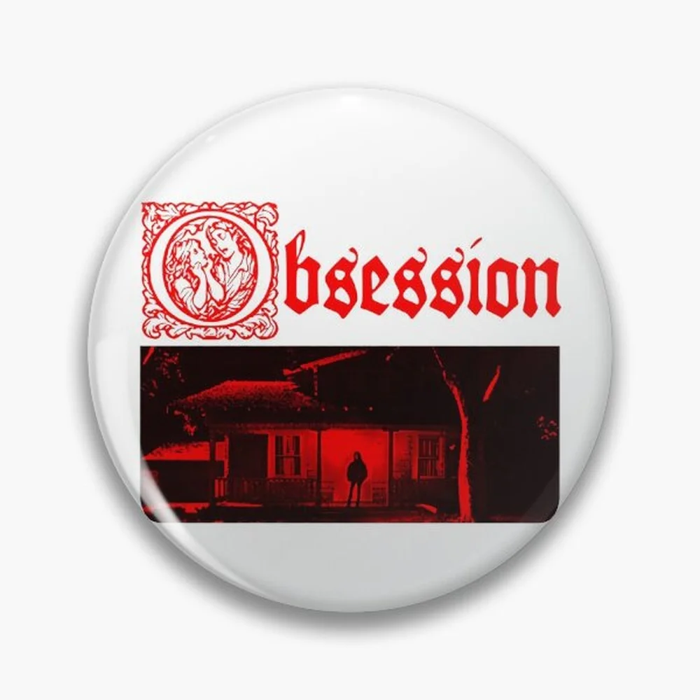 Obsession Pin Holographic Star Heart Pin Brooches Laminated Button Fashion Accessory