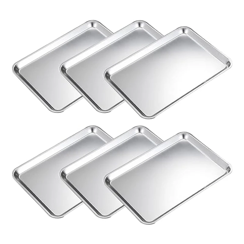 

6 Baking Baking Cookie Trays Deep Cooking Tray Suitable For Bread Machine And Oven