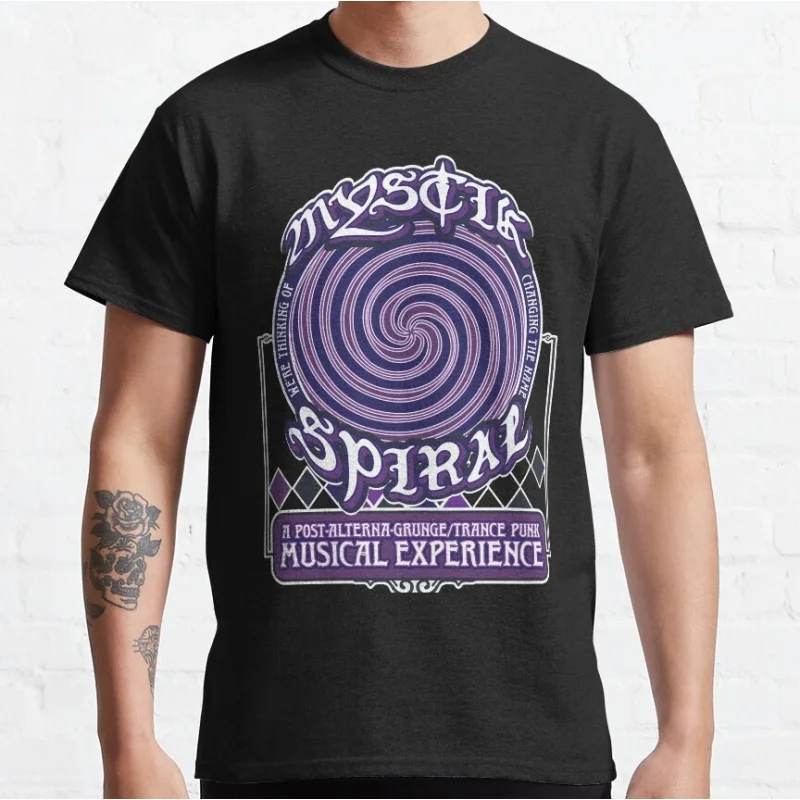 

Mystik Spiral Retro Sick sad world tv shows Gift t shirt 90s Nostalgia cartoon Graphic Clothes Large size Tops 100% cotton tee