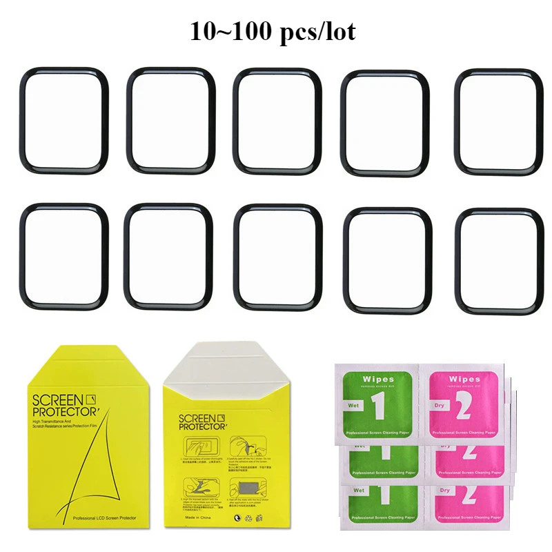 10/20/30/40/50/100 PACKS 3D Full Coverage Screen Protector for Apple Watch Series 10/9/8/7/6/5 40~40mm Soft Films