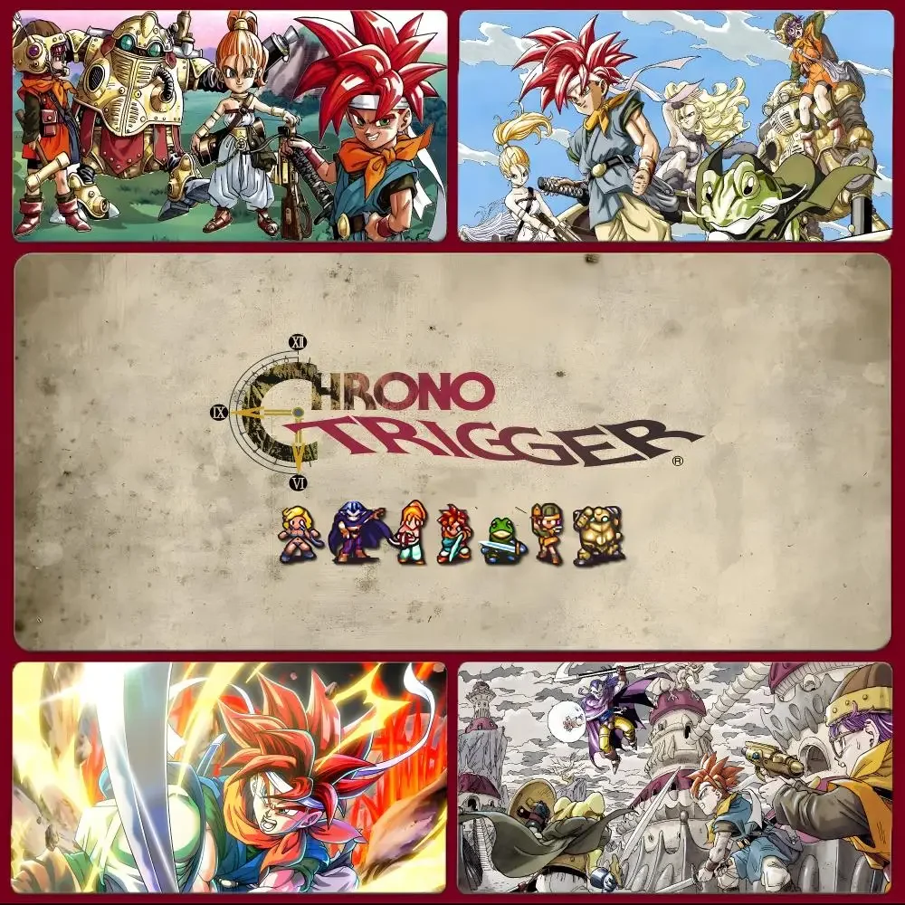 Game Rpg Chrono Trigger Mouse Pad Large Gaming Mousepad with Stitched Edges Thickened Desk Mat PC