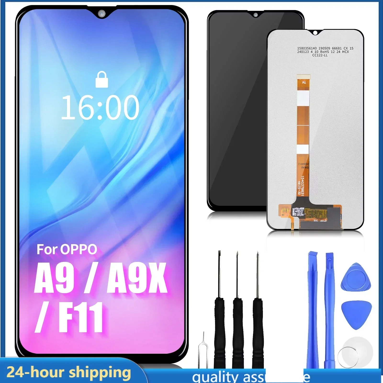 

6.5" pantalla For OPPO A9 F11 A9X Display Touch Screen Digitizer Panel Assembly For CPH1937 CPH1939 CPH1941 CPH1913 Replacement