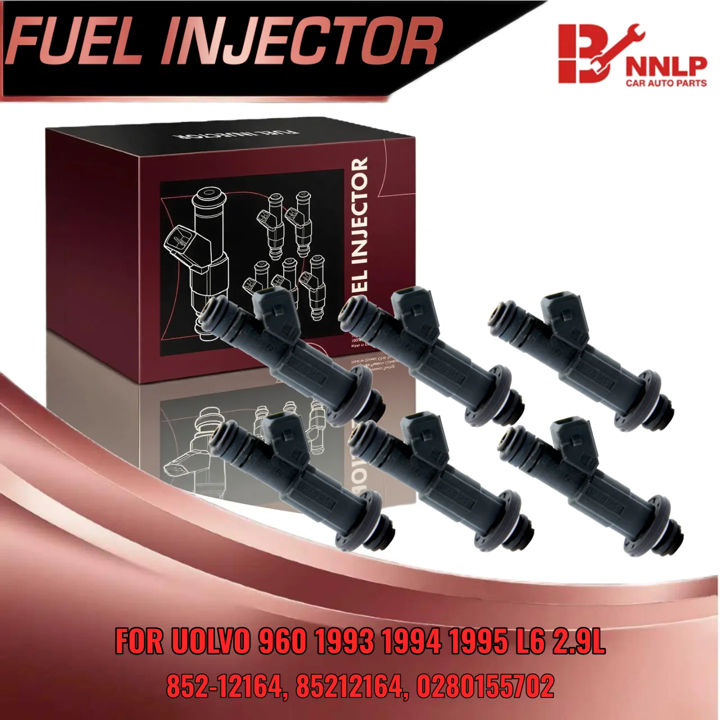 

New 6x Injector for Volvo 960 1993 1994 1995 L6 2.9L DOHC 852-12164 85212164 0280155702