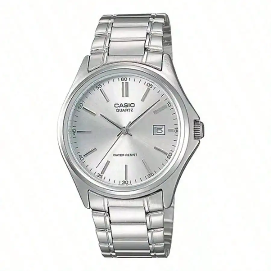 

Женские часы Casio, ремешок для часов из нержавеющей стали, мужские спортивные модные часы с белым циферблатом - универсальный элегантный аксессуар
