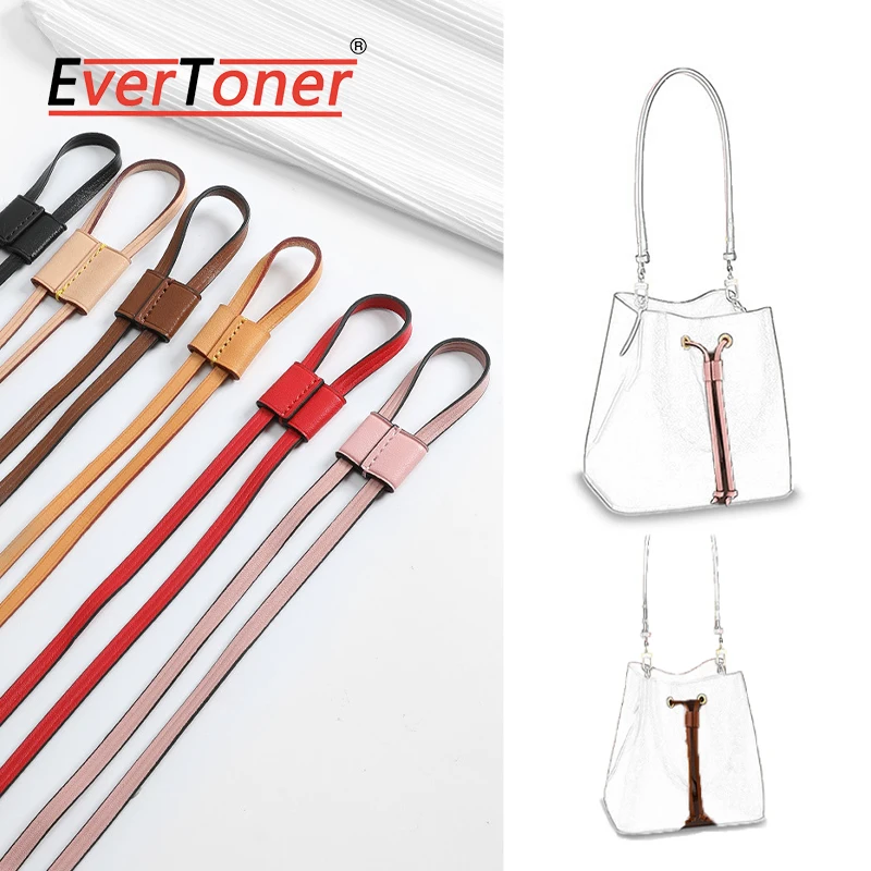 EverToner レザー巾着ストラップ ショルダーストラップ スライドロックバックル巾着 L-Noe BB バケットバッグ用 交換用アクセサリー 1