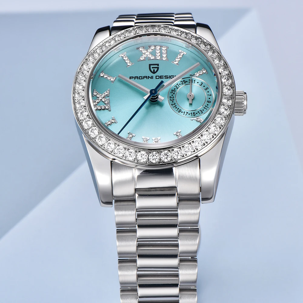 2026women's quartz watch fashion brand Pagani design VH65 sapphire waterproof women's watch calendar steel watch women's leisure - view 3