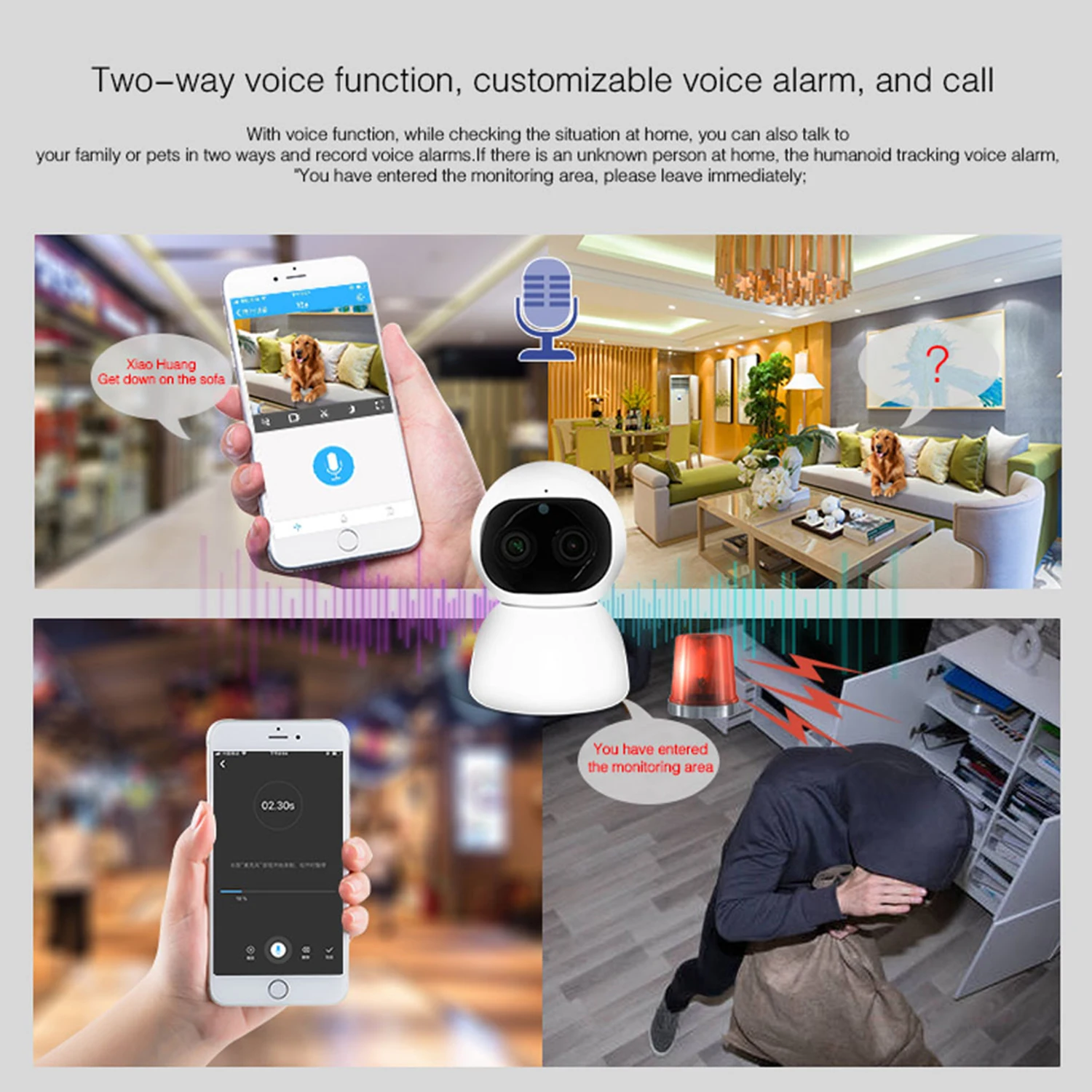 Ip Camera Wifi Camera Verrekijker Hd Camera Roterende Camera Home Security Smart Systeem Dome Camera
