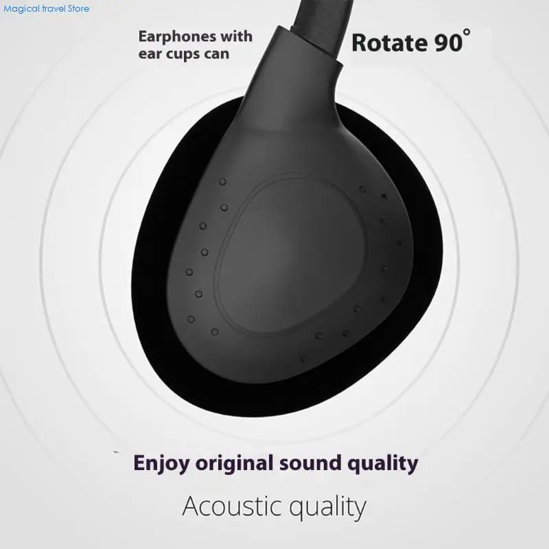 N2UB Foldable Headphones 3.5mm Connection Lightweight ABS Frame Noise Isolating Headphones for Extended Wear