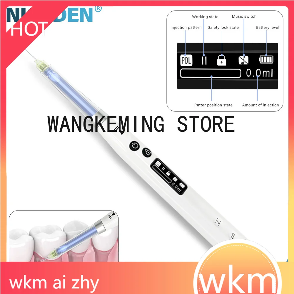 

Портативный безболезненный беспроводной инжектор для местного анеста hesia den tal Oral ЖК-дисплей с возможностью зарядки, всасывание, задняя электроэнергия