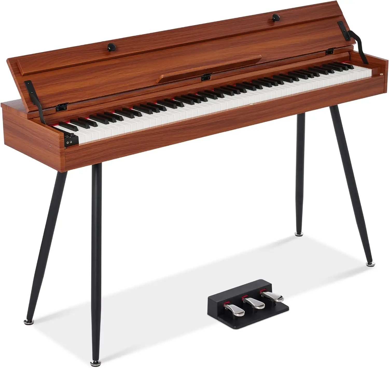 88-Key Weighted Full Size Digital Piano, Modern Desk Keyboard w/Metal Legs, 3 Sustain Pedal, MIDI, Headphone Jack