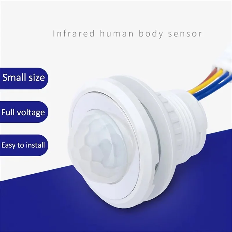 

Mini Motion Sensor Light Switch 110-220V PIR Sensor Smart Detection Time Delay Adjustable Time Delay Infrared Induction Detector