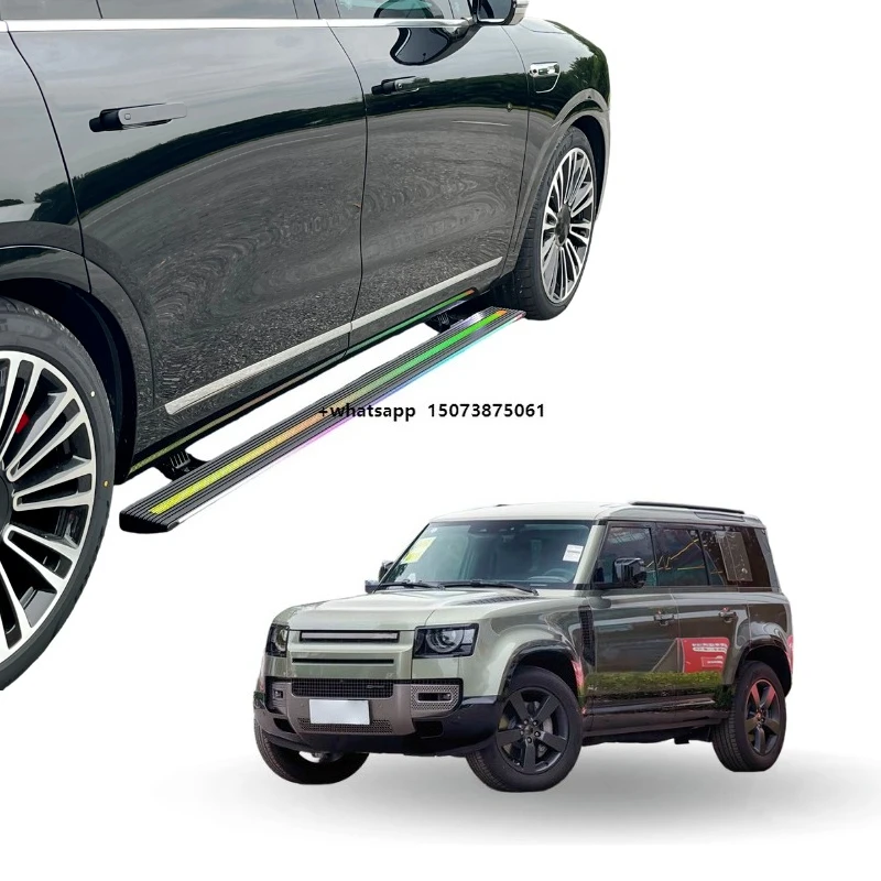 

Automatic Power Running Board LED Colorful Lights Electric Side Step for Defender 110