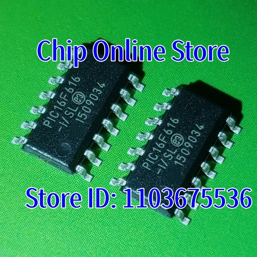 2 ~ 100pcs PIC16F616-I/SL PIC16F616T-I/SL PIC16F616 SOIC14 Novo Microcontrolador Original de 8 bits MCU