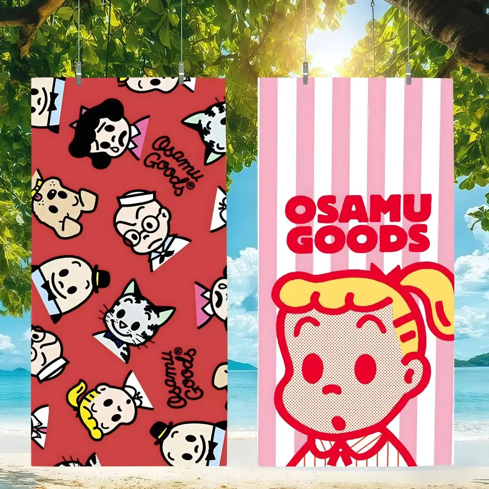 Pattern Osamu Goods Towel Microfiber beach towel, quick-dry, sand-free, ultra-fine fiber, super soft.