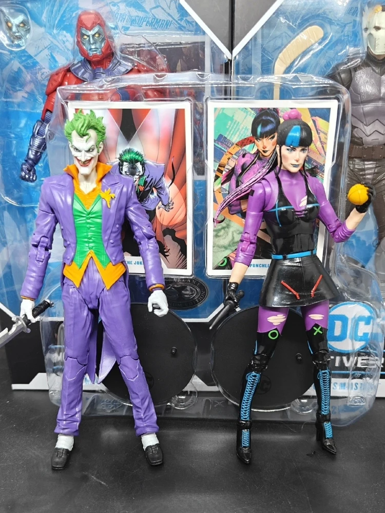 7 Inches Genuine Anime Mcfarlane Dc Multiverse The Joker & Punchline 2-Pack Action Figures Collect Model Dolls Statue Gifts Toys