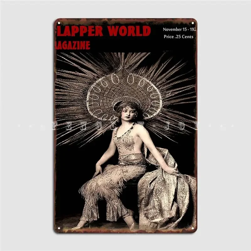 Flapper World Vintage 1927 Fashion Magazine Advertising Print Poster Metal Plaque Cinema Garage Wall Decor Tin sign Poster