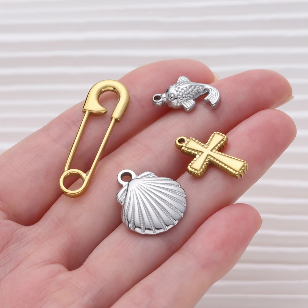 2-шт-лот-несколько-стилей-подвески-из-нержавеющей-стали-раковина-морская-равлик-подвески-в-виде-ракушки-для-diy-ожерелье-браслет-ювелирные-изделия