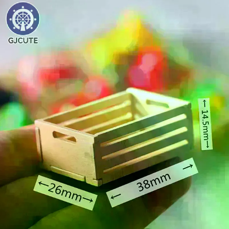 3pcs Dollhouse Miniature Mini wooden fruit frame For 1:12 Dollhouse