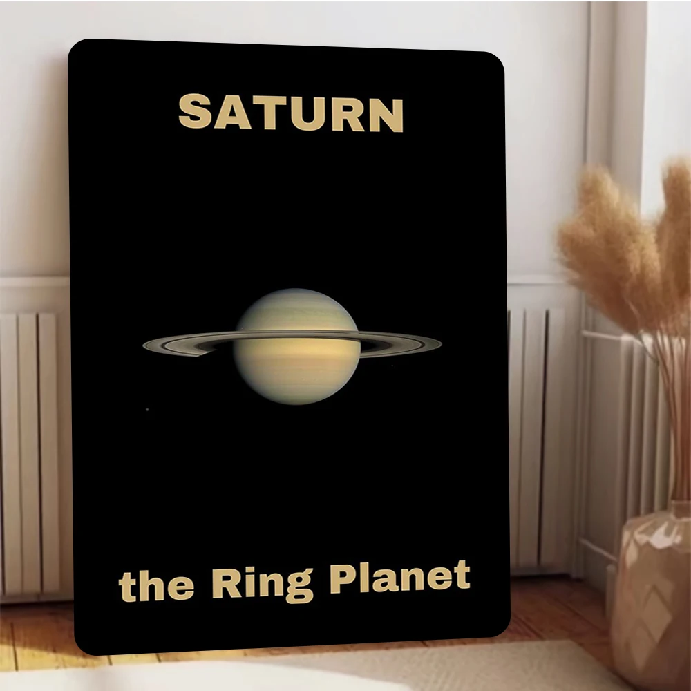 زحل الكوكب الدائري النظام الشمسي الفضاء المعادن جدار ديكور فني للمنزل مكتب غرفة المعيشة الديكور