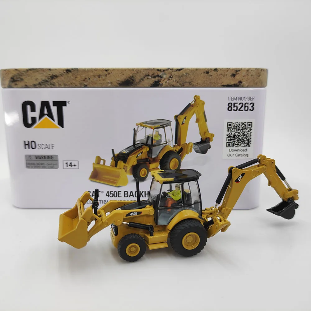 

Diecast DM CAT 1:87 Scale 450E Backhoe Loader Engineering Vehicle Alloy Car Model Classic Collectible Toy