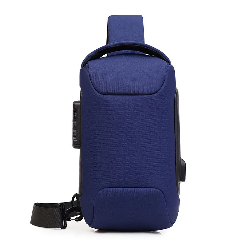 Bolso de hombro multifunción antirrobo para hombre, paquete de mensajero USB, bandolera cruzada, bolsas de pecho de viaje