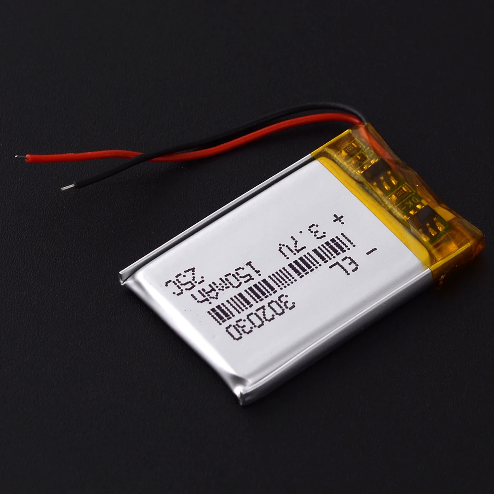 JST1.0 2P JST1.5 3Pin 302030 3.7V 150mAh Baterai Lipo Baterai Polimer Lithium Isi Ulang