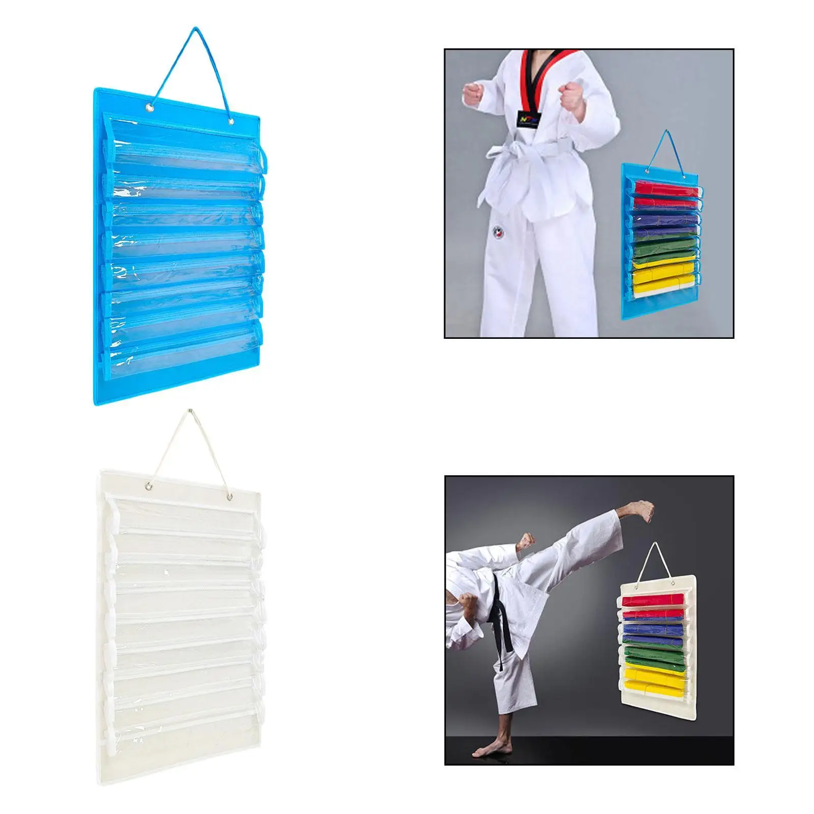 

Karate Belt Organizer,Taekwondo Belt Display Holder,Portable,Dustproof,Collection,Felt,Karate Belt Display Holder for 8 Belt,
