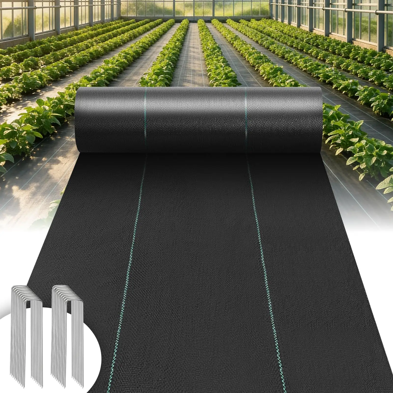 13FT x 115FT Woven Weed Barrier Landscape Fabric 3.2OZ, 2 Packs