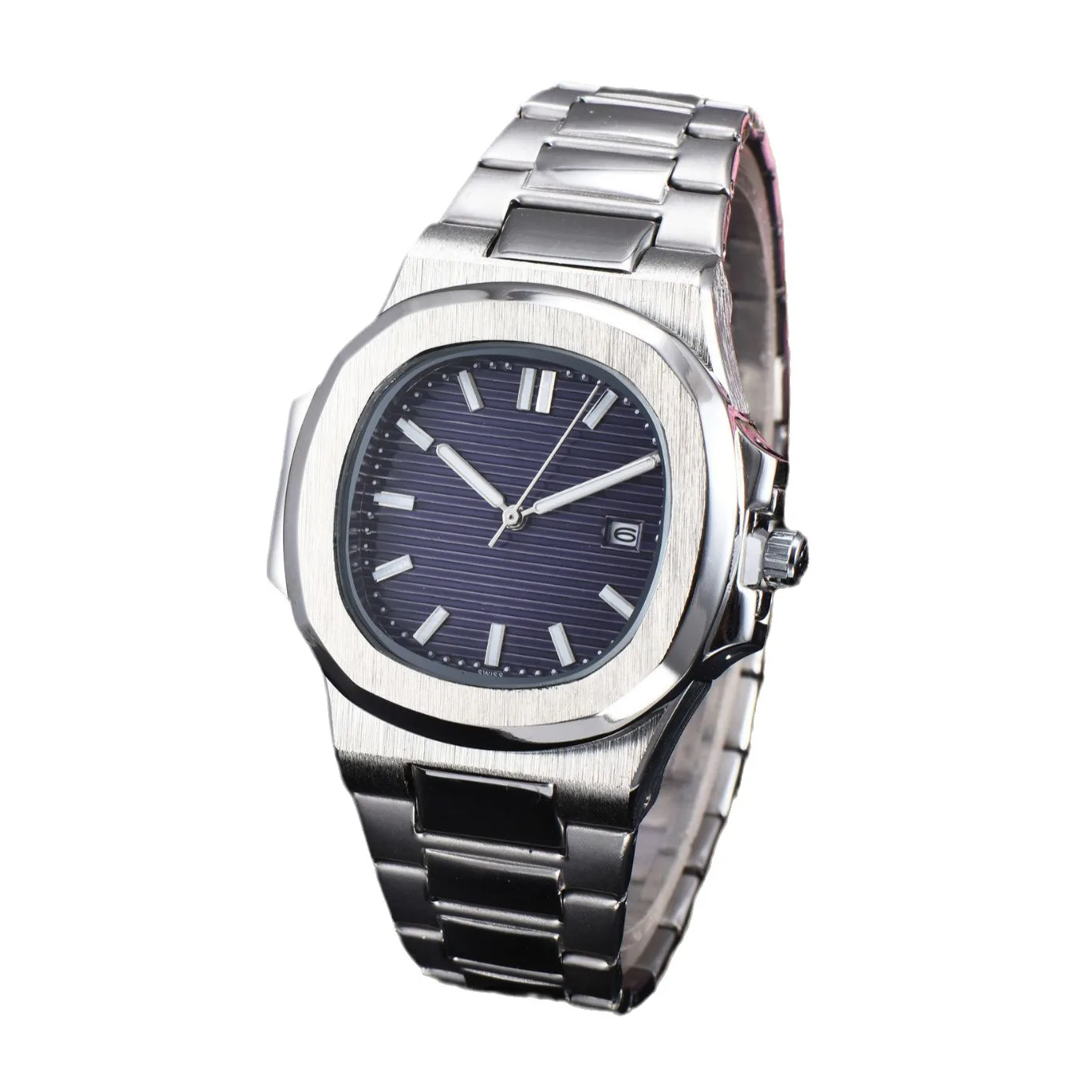 الأصلي الفاخرة ووتش مصمم العلامة التجارية الفولاذ المقاوم للصدأ رجالي كوارتز ساعة الهيب هوب الأعمال عالية الجودة أزياء ساعة اليد للرجال