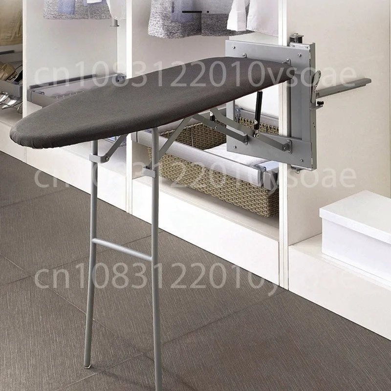 Cloakroom Household Folding Wardrobe Internal Ironing Board Hidden Ironing Board Electric Iron Rack Push-pull Damping