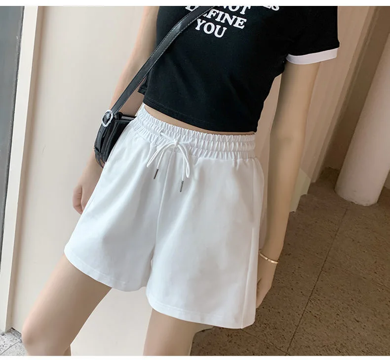 Korean Style Sport Short Casual Homewear Yoga Short Pants Loose Slim Female Elastic WaistTrousers Ladies Running Exercise Shorts