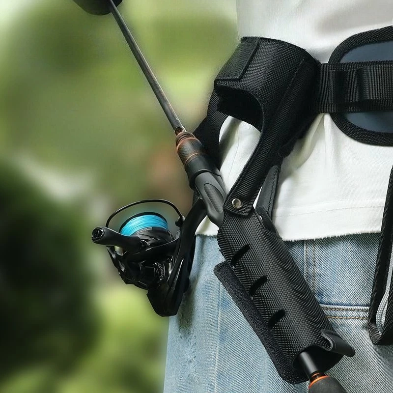 Portable Waist Rod Holder Convenient Lightweight Stable Durable Adjustable Labor-saving Rod Holders Fishing Equipment Accessory
