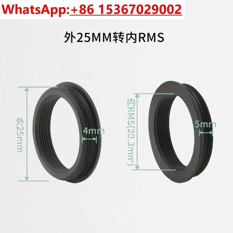 Anneau adaptateur d'objectif de microscope, 10 pièces, M25 à RMS, M26 à RMS, M27 à RMS
