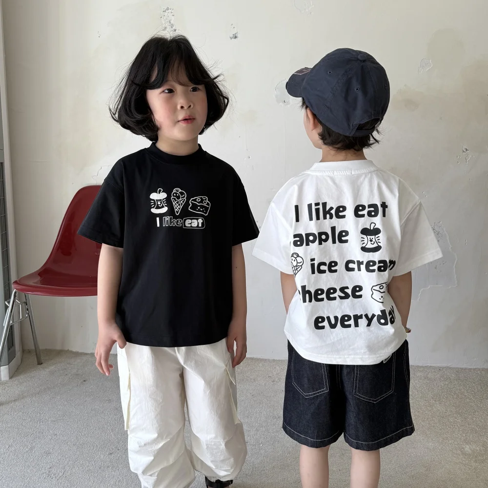 

Новая летняя детская крутая оригинальная футболка с короткими рукавами и буквенным принтом Solona для мальчиков и девочек