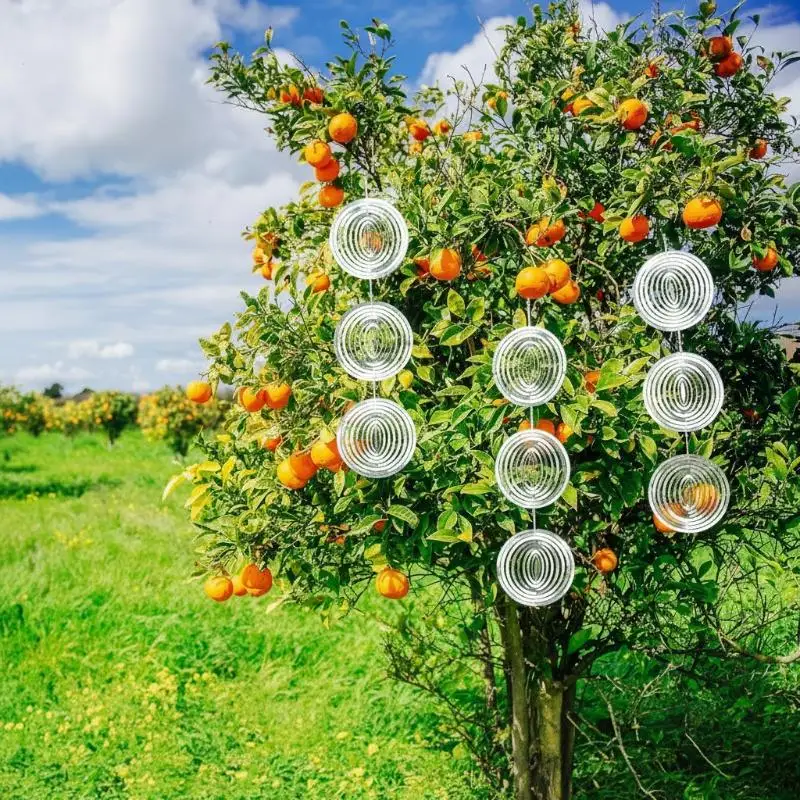 Bird Deterrents 3D Reflective Stainless Steel Wind Spinners for Garden Outdoor Protection Repellent Sculpture Durable