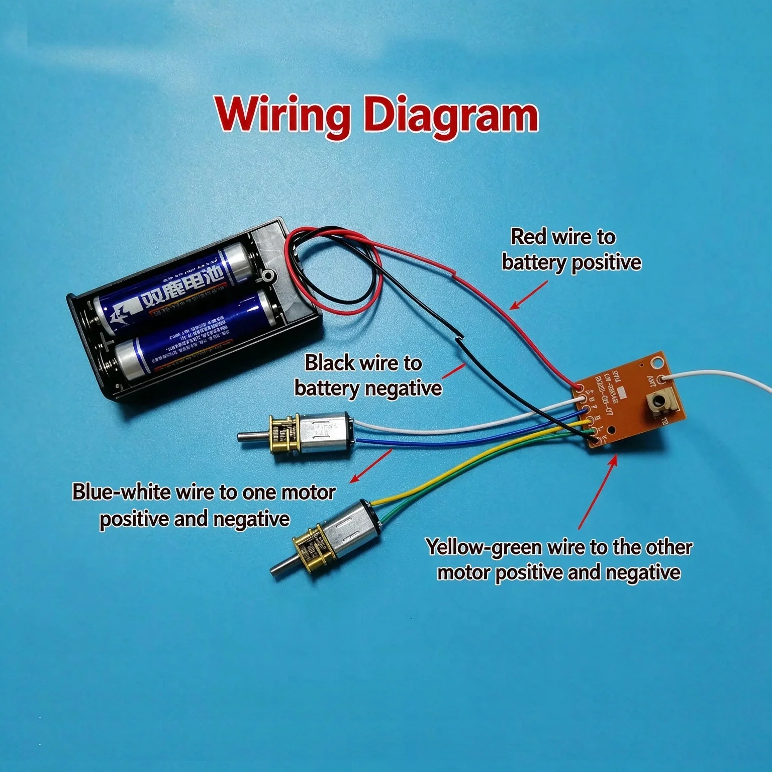 Children's 4WD remote control toy, 4-channel remote controller, wireless remote control transmitting and receiving board