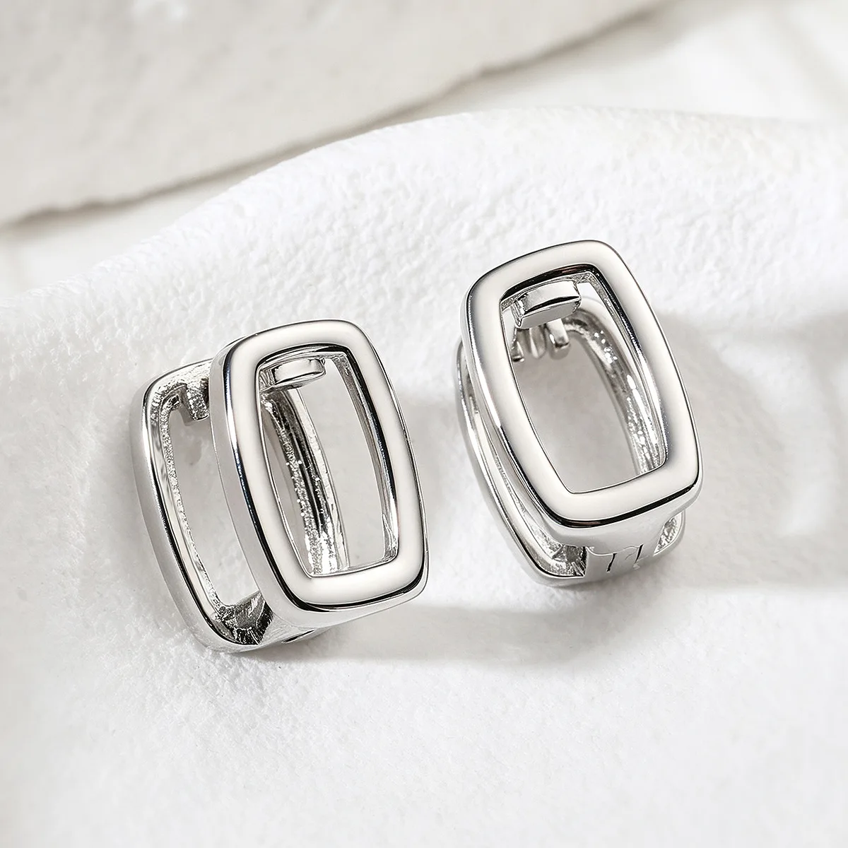 GANPUP Geometrische Quadratische Creolen für Frauen, Alltagsschmuck, Modische Neue Ohrschmuck-Geschenke für Party und Hochzeit – Detail 4